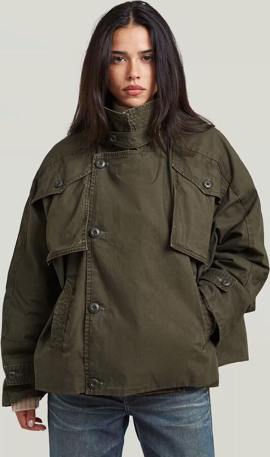 G-Star RAW 4-Pocket Cape Jack Grijs Dames