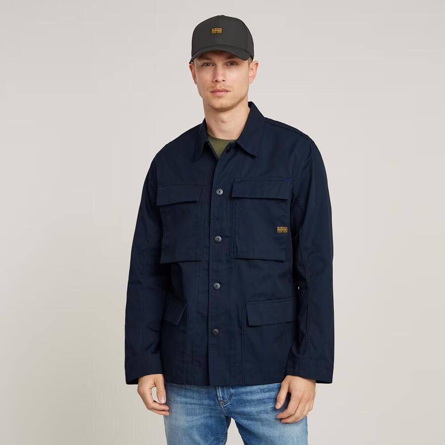 G-Star RAW 4 Pocket Overshirt Donkerblauw Heren