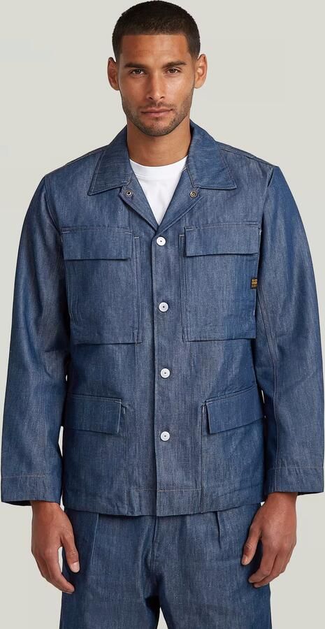 G-Star RAW 4 Pocket Overshirt Donkerblauw Heren - Foto 4