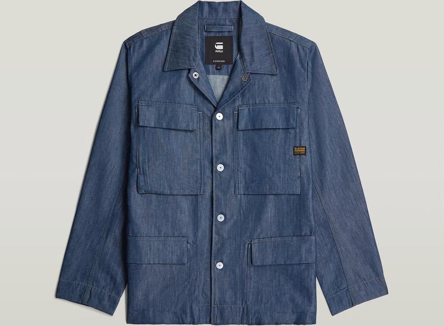 G-Star RAW 4 Pocket Overshirt Donkerblauw Heren - Foto 2