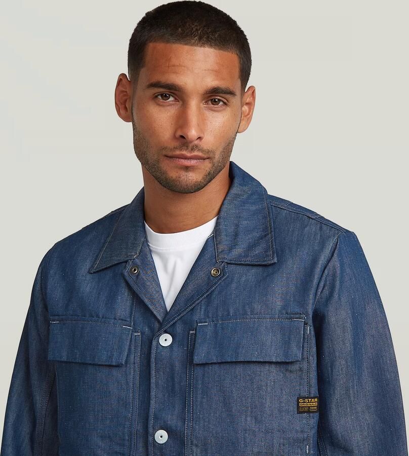 G-Star RAW 4 Pocket Overshirt Donkerblauw Heren