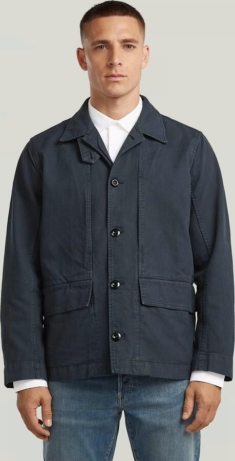 G-Star RAW 4 Pocket Overshirt Donkerblauw Heren - Foto 7