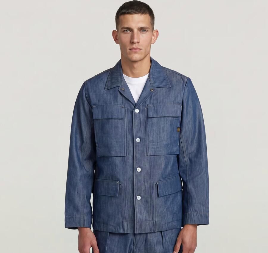 G-Star RAW 4 Pocket Overshirt Donkerblauw Heren - Foto 3