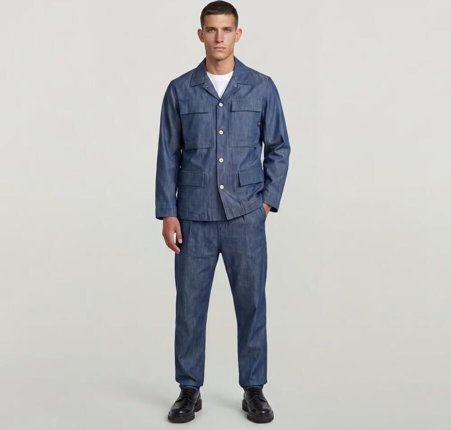 G-Star RAW 4 Pocket Overshirt Donkerblauw Heren - Foto 2