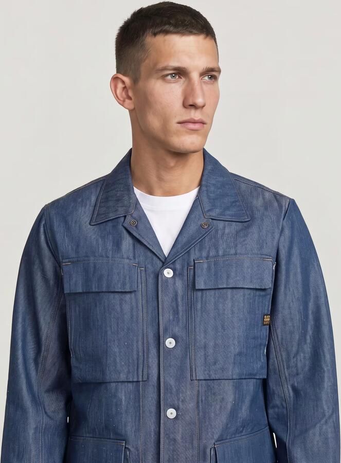 G-Star RAW 4 Pocket Overshirt Donkerblauw Heren - Foto 5