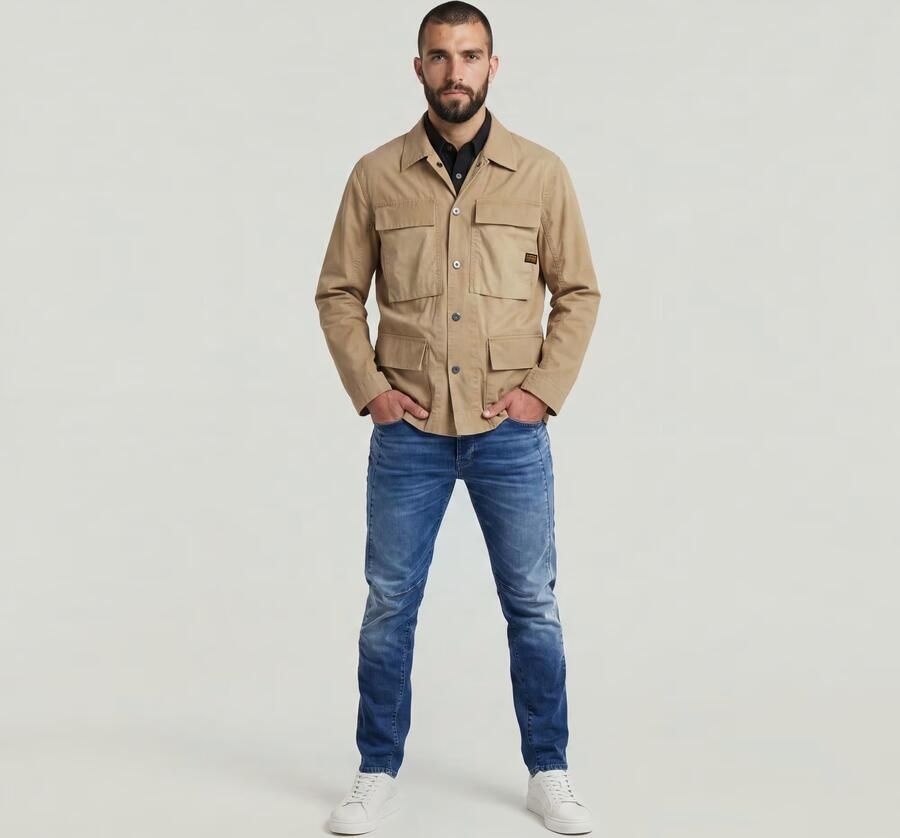 G-Star Raw Overhemdjack met klepzakken en labeldetail - Foto 4