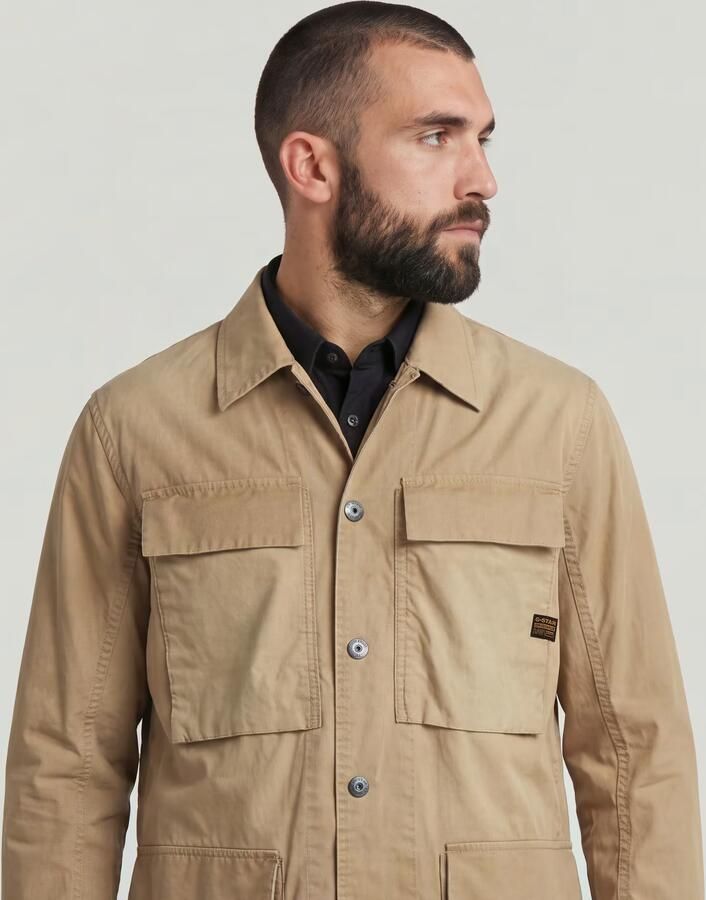 G-Star Raw Overhemdjack met klepzakken en labeldetail - Foto 6