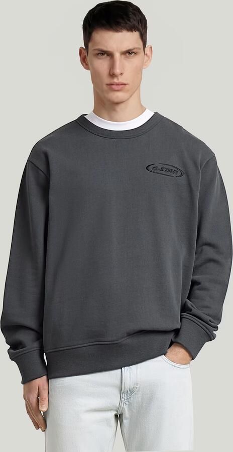 G-Star RAW 90s Logo Sweater Grijs Heren