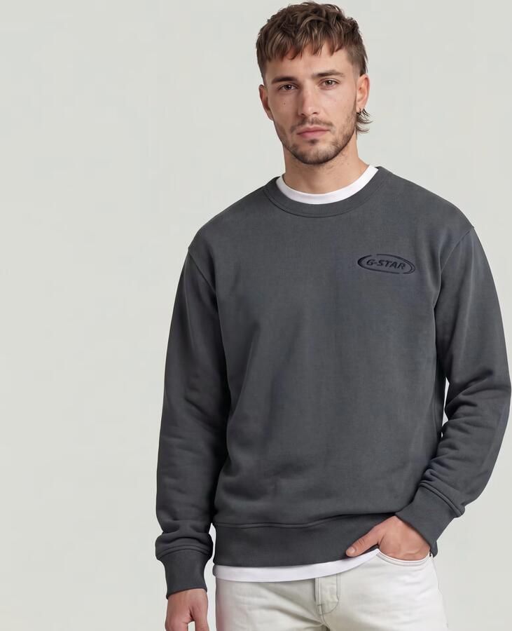 G-Star RAW 90s Logo Sweater Grijs Heren - Foto 5