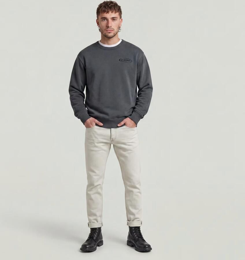 G-Star RAW 90s Logo Sweater Grijs Heren - Foto 3