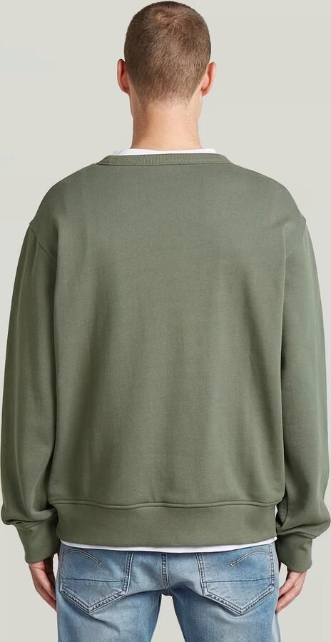 G-Star RAW 90s Logo Sweater Groen Heren - Foto 5