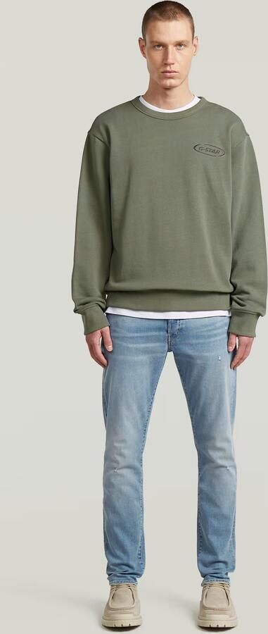 G-Star RAW 90s Logo Sweater Groen Heren - Foto 6