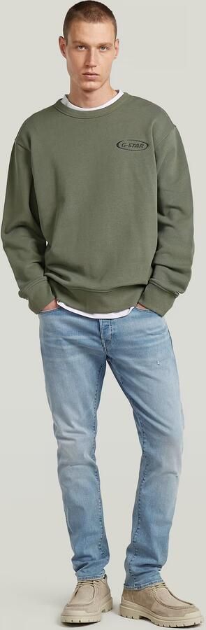 G-Star RAW 90s Logo Sweater Groen Heren - Foto 7