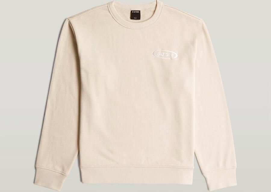 G-Star RAW 90s Logo Sweater Wit Heren - Foto 4