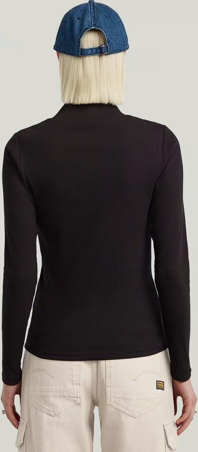 G-Star RAW A-Line Slim Mock T-shirt Zwart Dames - Foto 4