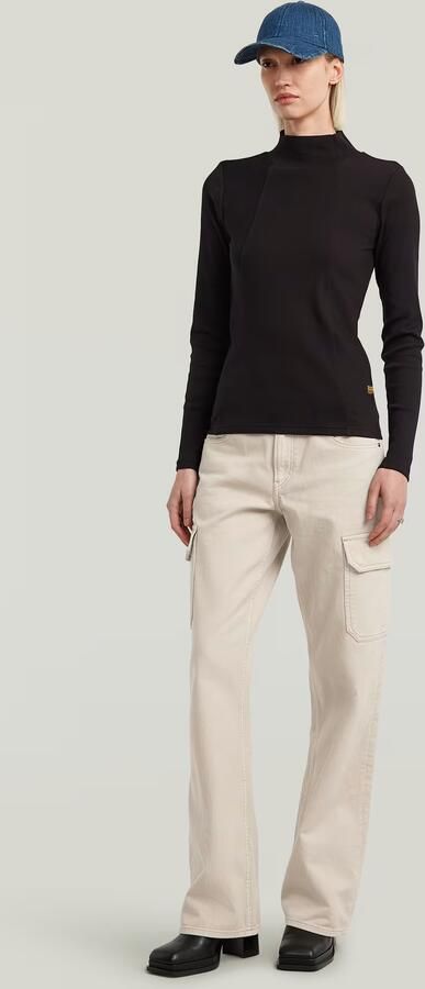 G-Star RAW A-Line Slim Mock T-shirt Zwart Dames - Foto 5