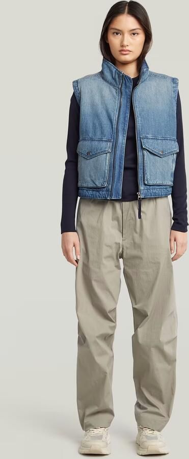 G-Star RAW A-Line Slim Rib T-shirt Donkerblauw Dames - Foto 5