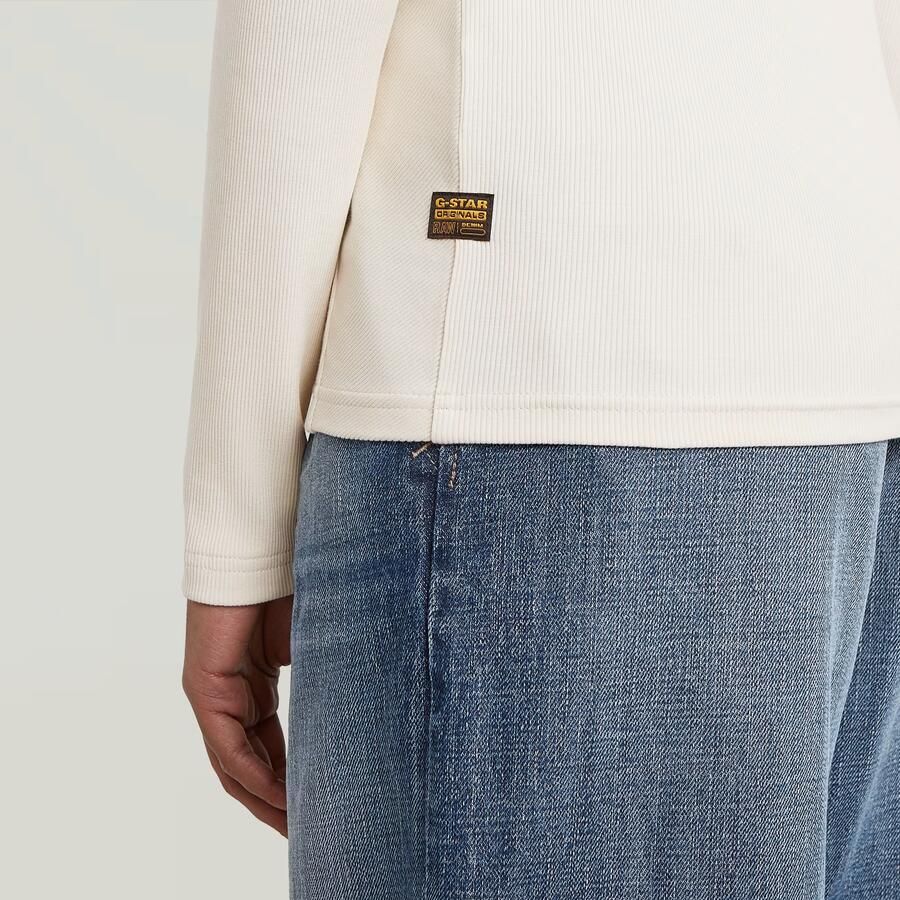 G-Star RAW A-Line Slim Rib T-shirt Wit Dames - Foto 2