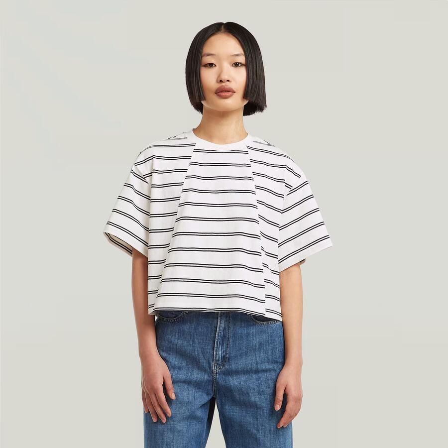 G-Star RAW A-Line Stripe Boxy T-shirt Meerkleurig Dames - Foto 7
