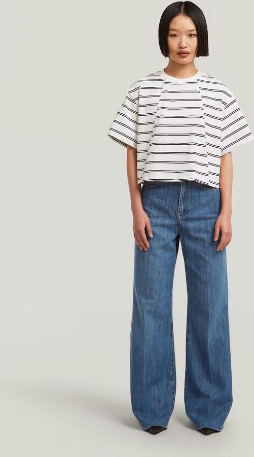 G-Star RAW A-Line Stripe Boxy T-shirt Meerkleurig Dames - Foto 4