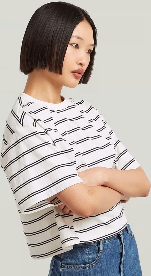 G-Star RAW A-Line Stripe Boxy T-shirt Meerkleurig Dames - Foto 5