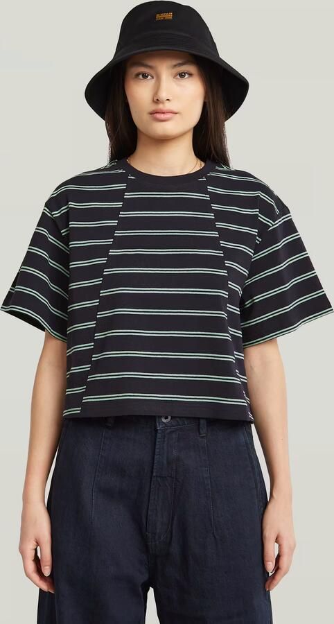 G-Star RAW A Line Stripe Boxy T-Shirt Meerkleurig Dames