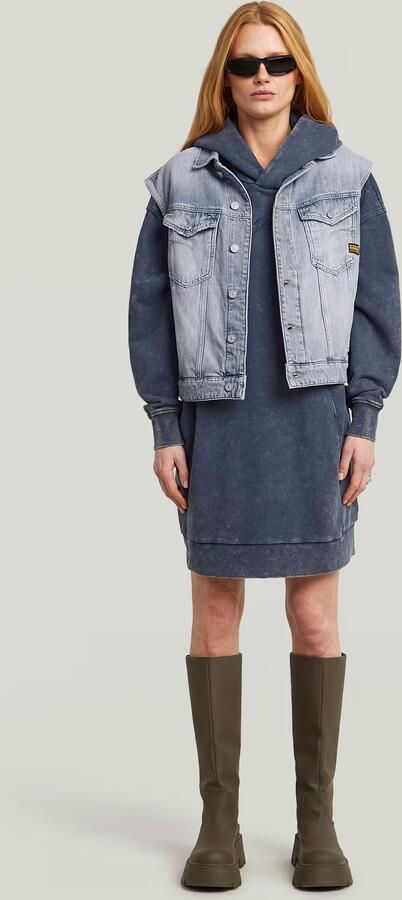 G-Star RAW A Line Sweaterjurk Donkerblauw Dames - Foto 6