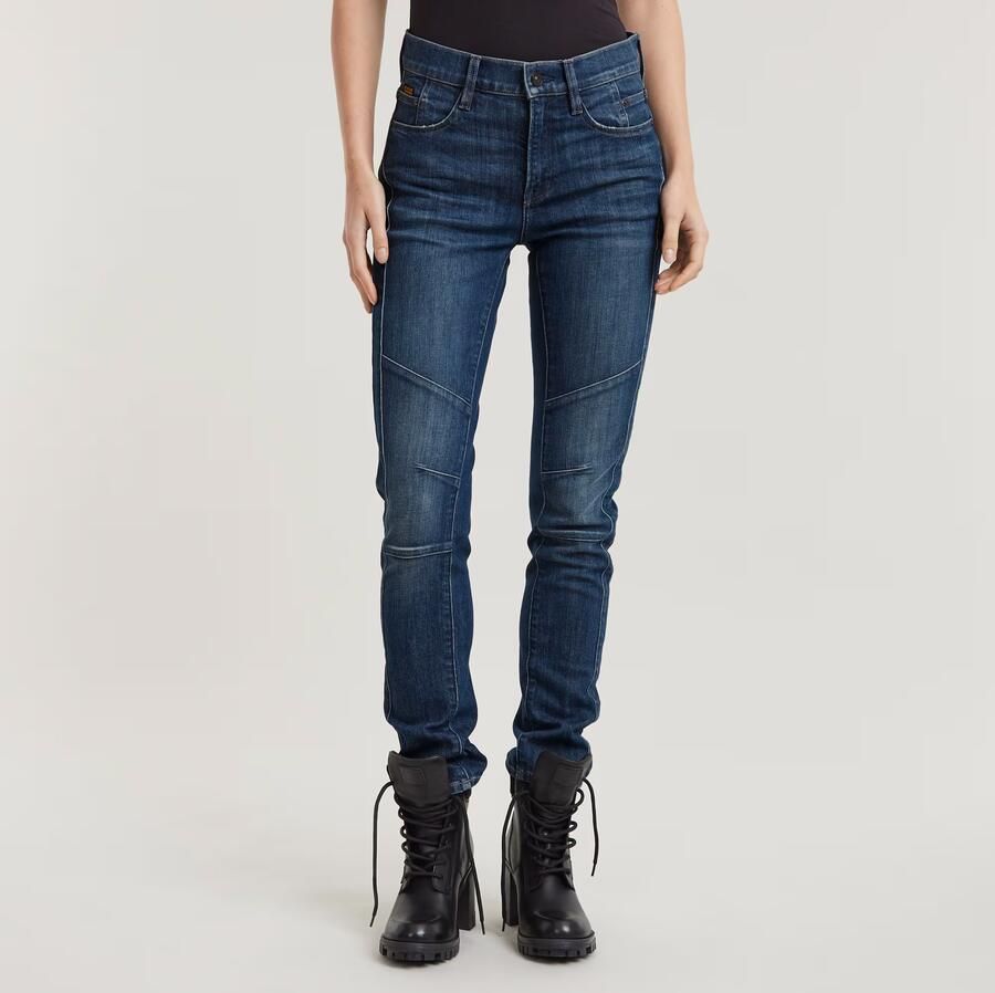 G-Star RAW Ace 2.0 Biker Slim Straight Jeans Donkerblauw Dames - Foto 7