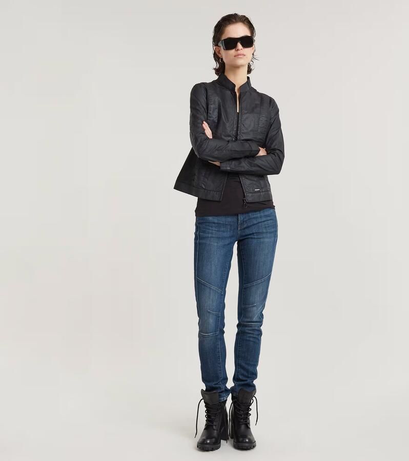 G-Star RAW Ace 2.0 Biker Slim Straight Jeans Donkerblauw Dames - Foto 5