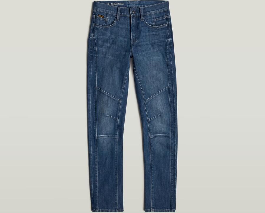 G-Star RAW Ace 2.0 Biker Slim Straight Jeans Donkerblauw Dames - Foto 6