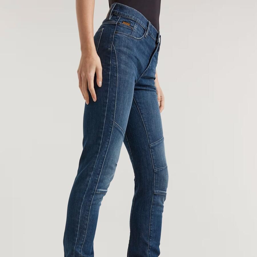G-Star RAW Ace 2.0 Biker Slim Straight Jeans Donkerblauw Dames - Foto 3