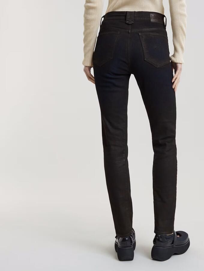 G-Star RAW Ace 2.0 Biker Slim Straight Jeans Donkerblauw Dames - Foto 6