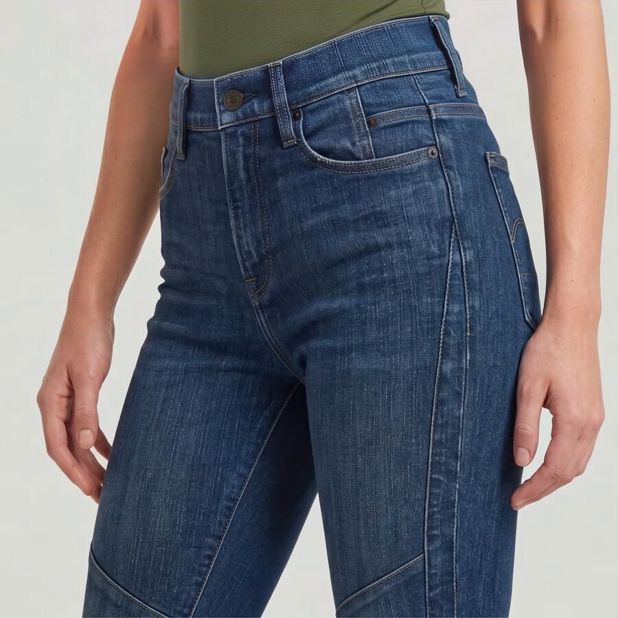 G-Star RAW Ace 2.0 Biker Slim Straight Jeans Donkerblauw Dames - Foto 8