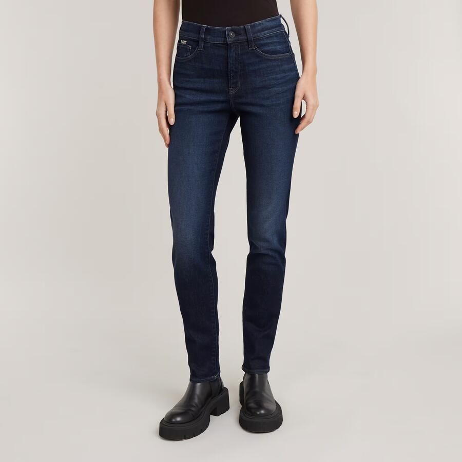 G-Star RAW Ace 2.0 Slim Straight Jeans Donkerblauw Dames