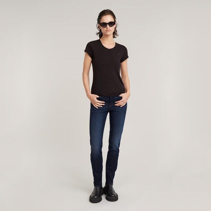 G-Star RAW Ace 2.0 Slim Straight Jeans Donkerblauw Dames - Foto 3