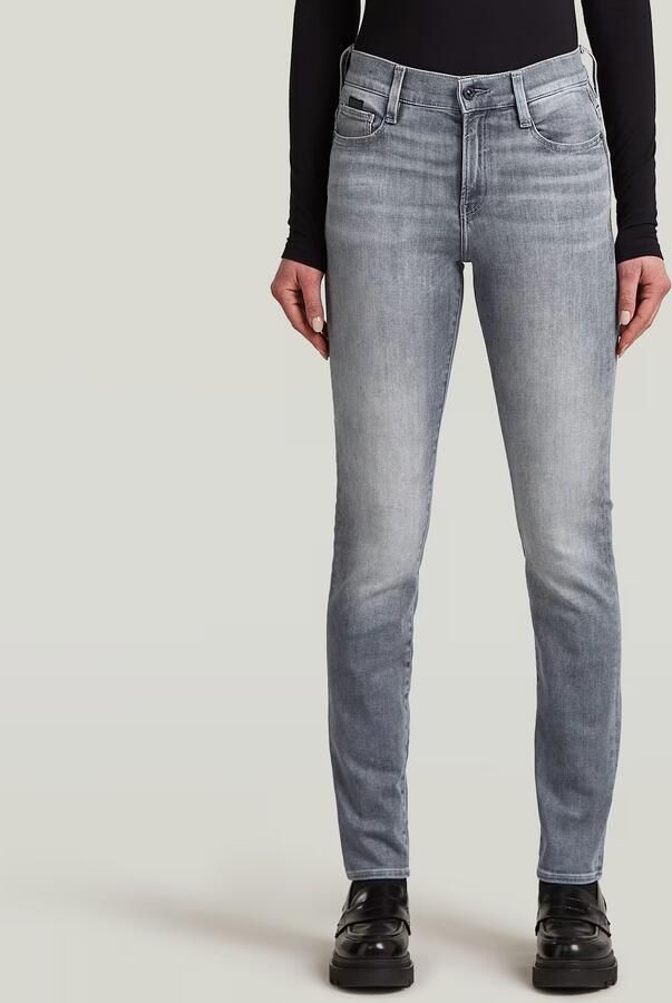 G-Star RAW Ace 2.0 Slim Straight Jeans Grijs Dames - Foto 7