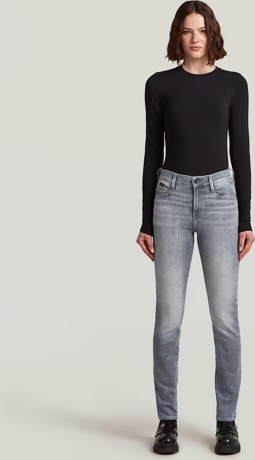 G-Star RAW Ace 2.0 Slim Straight Jeans Grijs Dames - Foto 5
