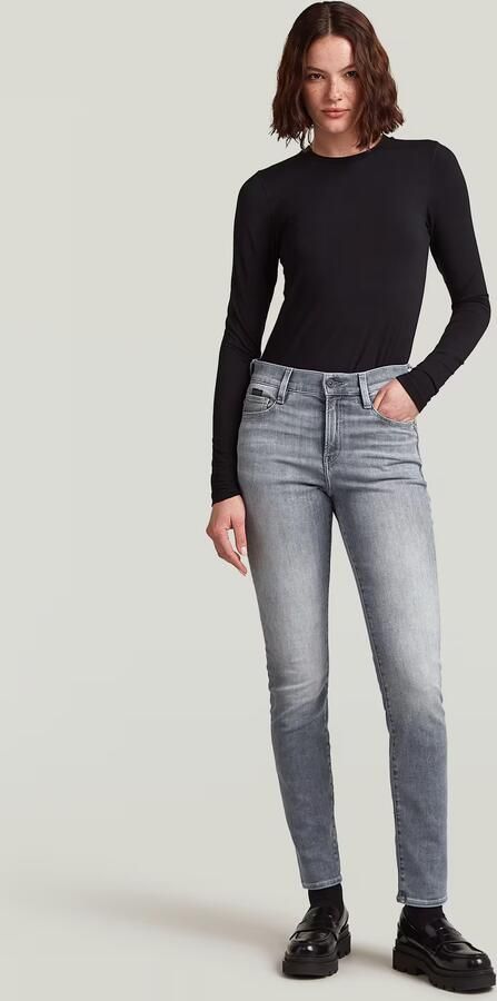 G-Star RAW Ace 2.0 Slim Straight Jeans Grijs Dames - Foto 6
