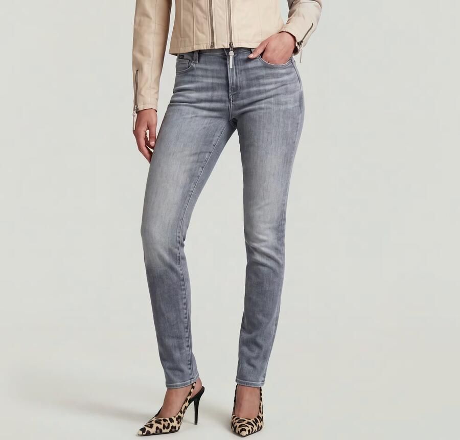 G-Star RAW Ace 2.0 Slim Straight Jeans Grijs Dames - Foto 4