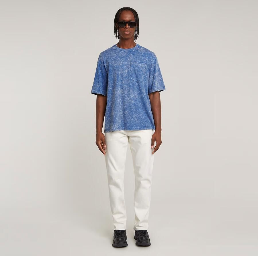 G-Star RAW Acid Wash Boxy T-Shirt Midden blauw Heren - Foto 4