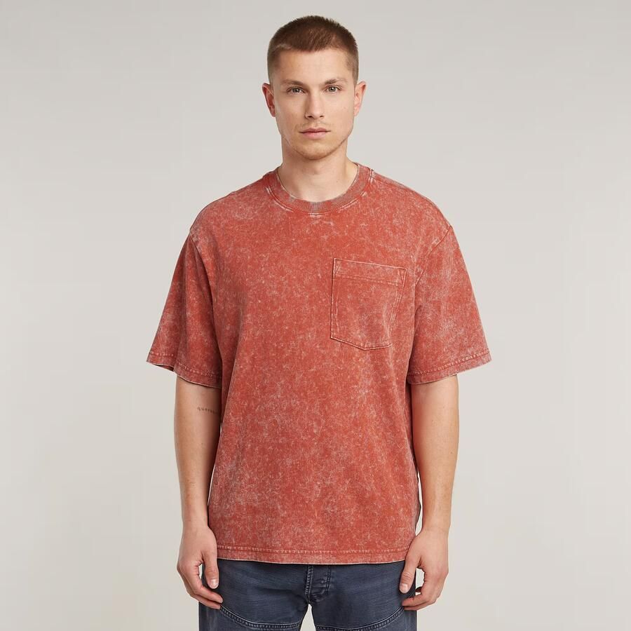 G-Star RAW Acid Wash Boxy T-shirt Rood Heren - Foto 7