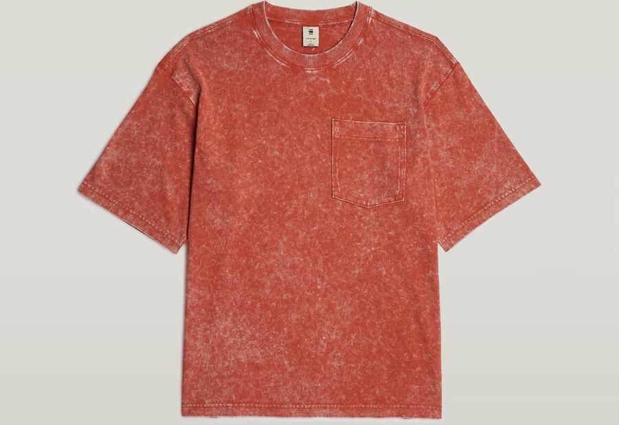 G-Star RAW Acid Wash Boxy T-shirt Rood Heren - Foto 6