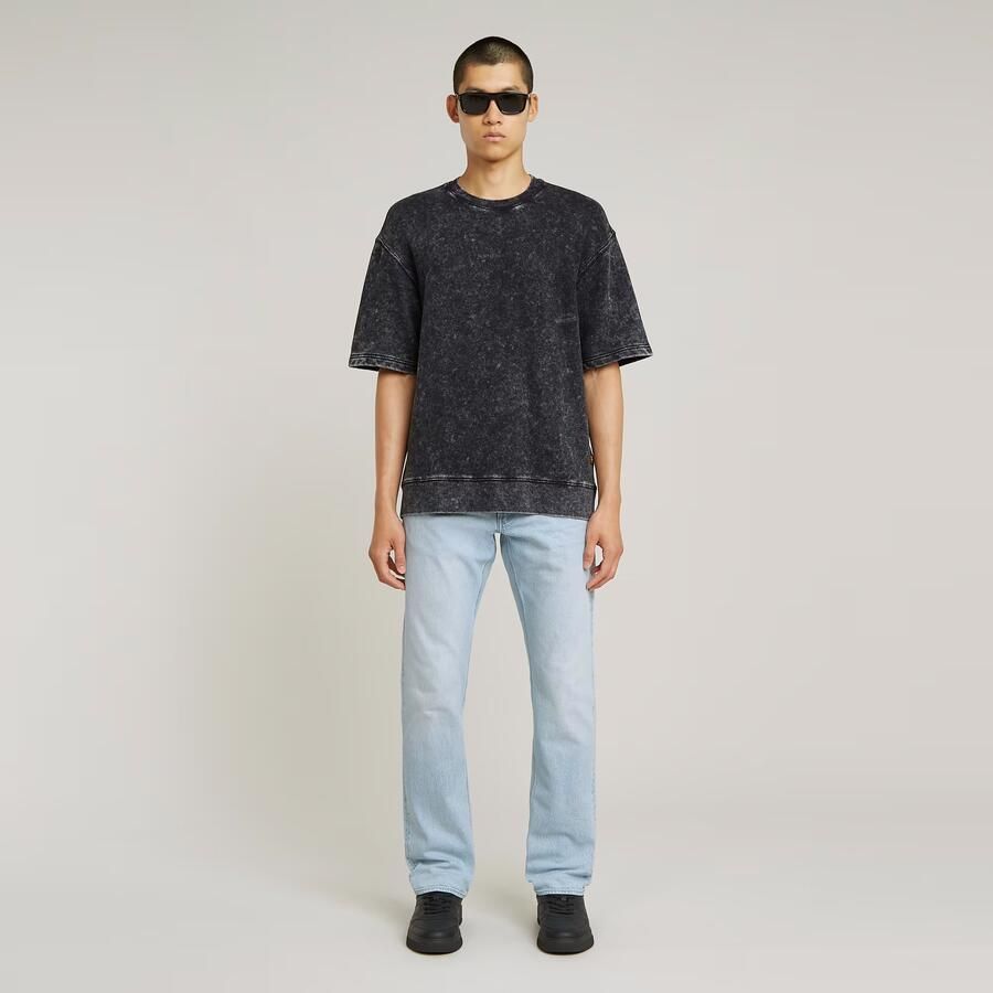 G-Star RAW Acid Wash Loose Sweater Zwart Heren - Foto 2