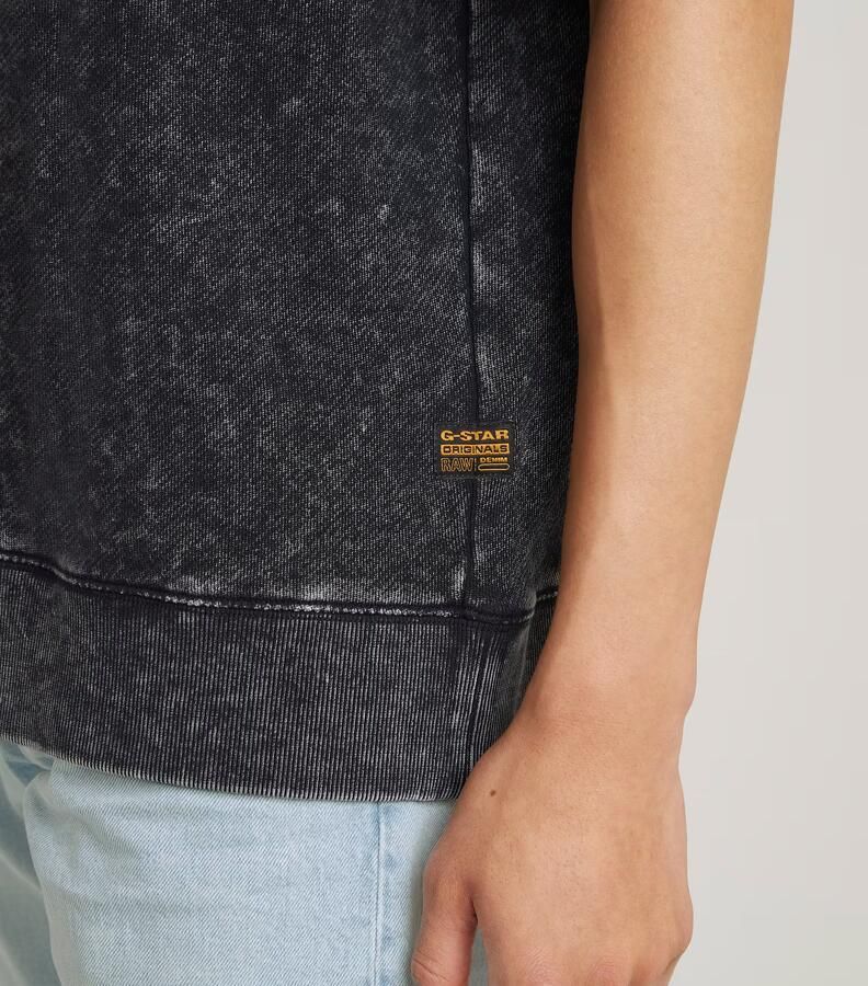 G-Star RAW Acid Wash Loose Sweater Zwart Heren - Foto 4