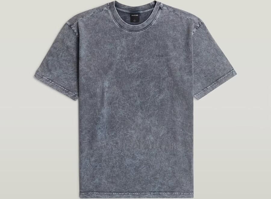 G-Star RAW Acid Washed T-Shirt Donkerblauw Heren