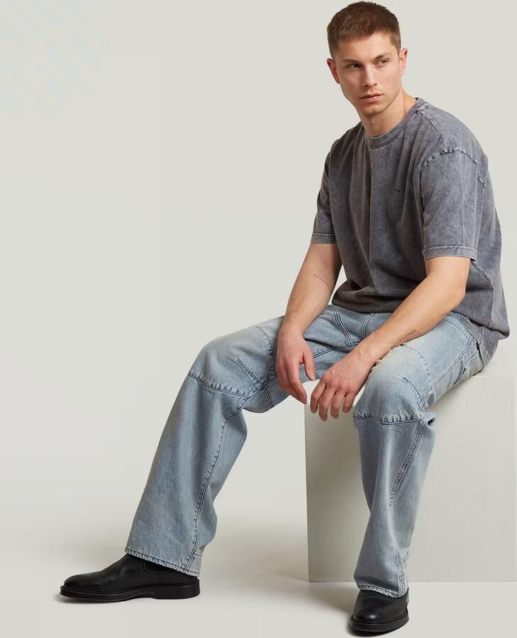G-Star RAW Acid Washed T-Shirt Donkerblauw Heren - Foto 5