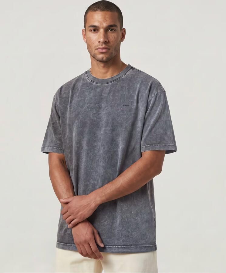 G-Star RAW Acid Washed T-Shirt Donkerblauw Heren - Foto 4