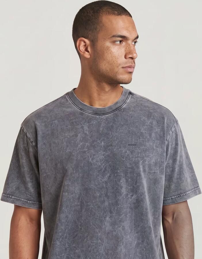G-Star RAW Acid Washed T-Shirt Donkerblauw Heren - Foto 6