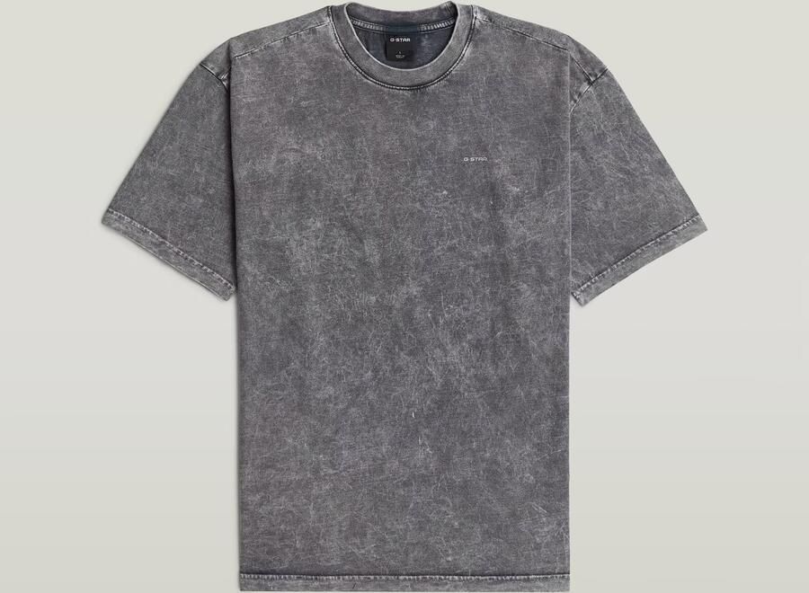 G-Star RAW Acid Washed T-Shirt Zwart Heren