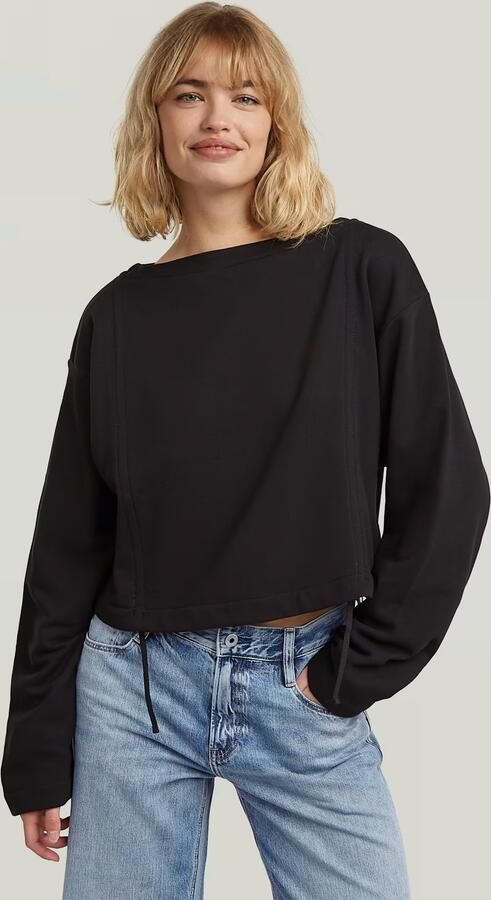 G-Star RAW Adjustable Strings Sweater Zwart Dames